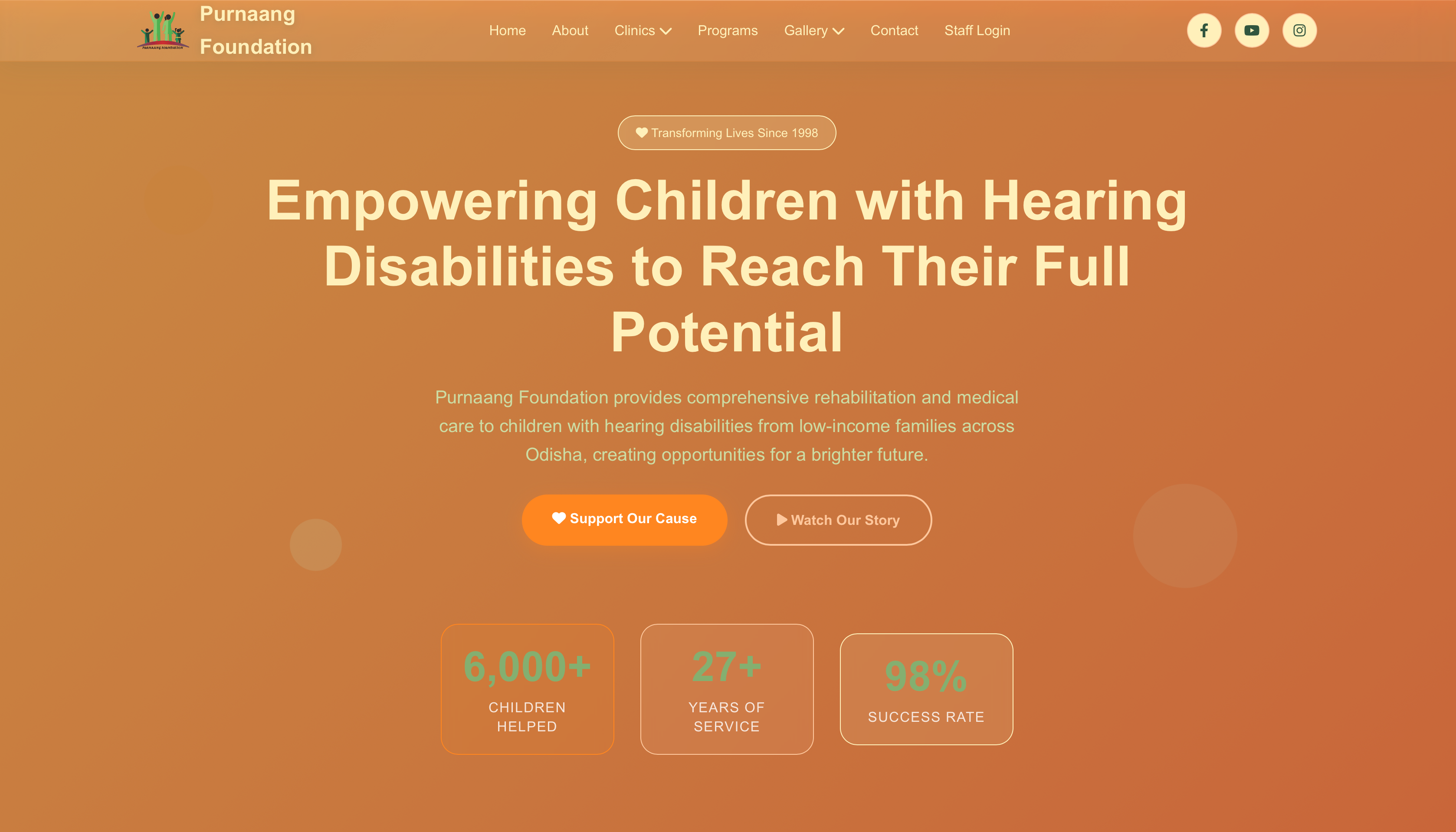 Purnaang Foundation Website