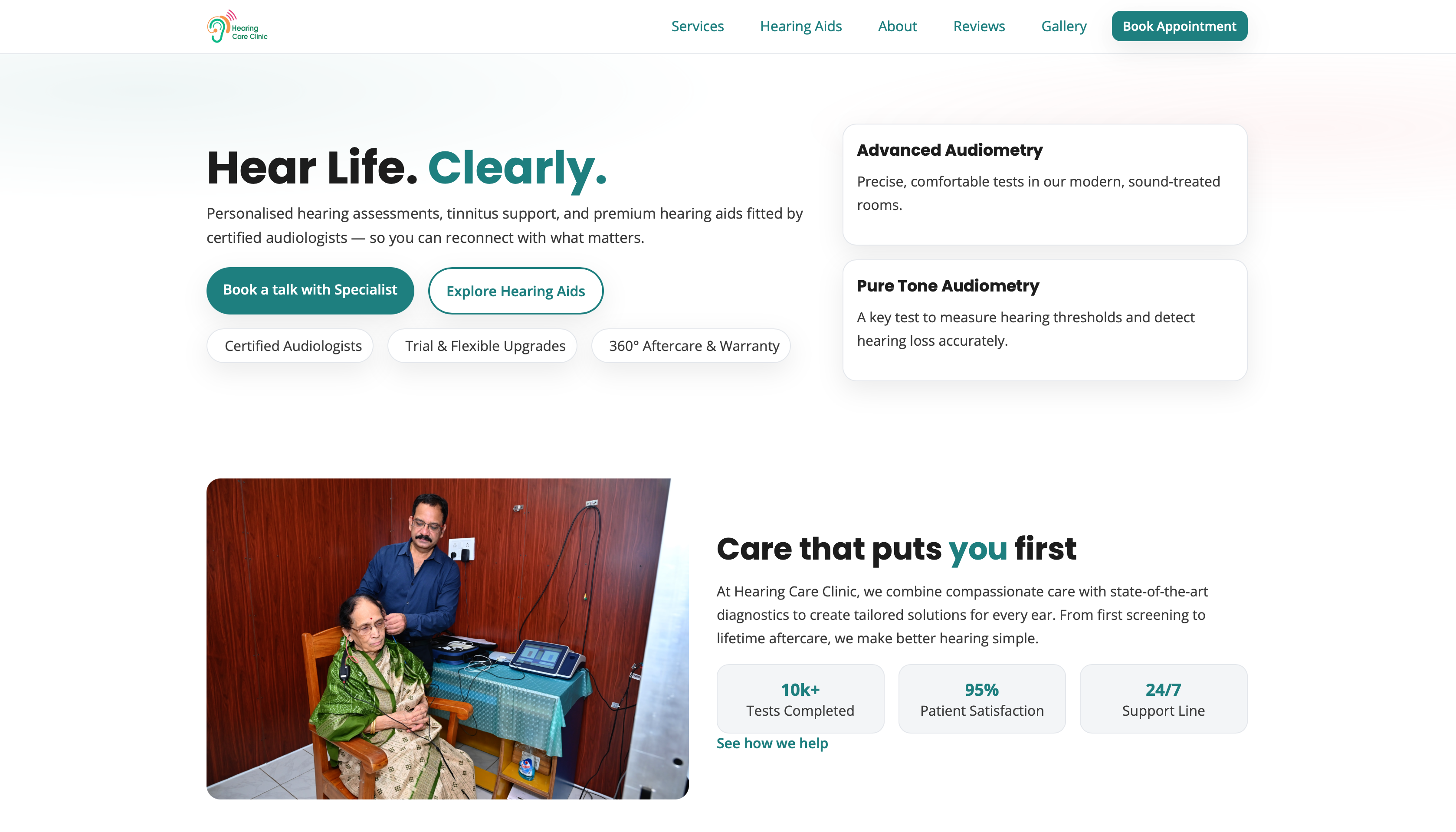 Hearing Care Clinic Website